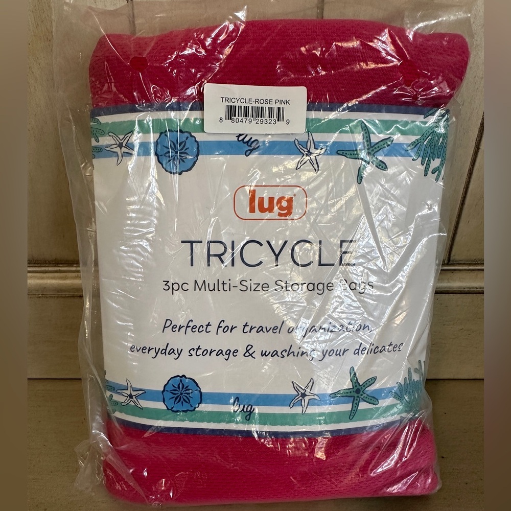 NIP Lug Tricycle 3 Piece Multi Size Storage Delicates Laundry Bag in Rose Pink - Picture 5 of 5